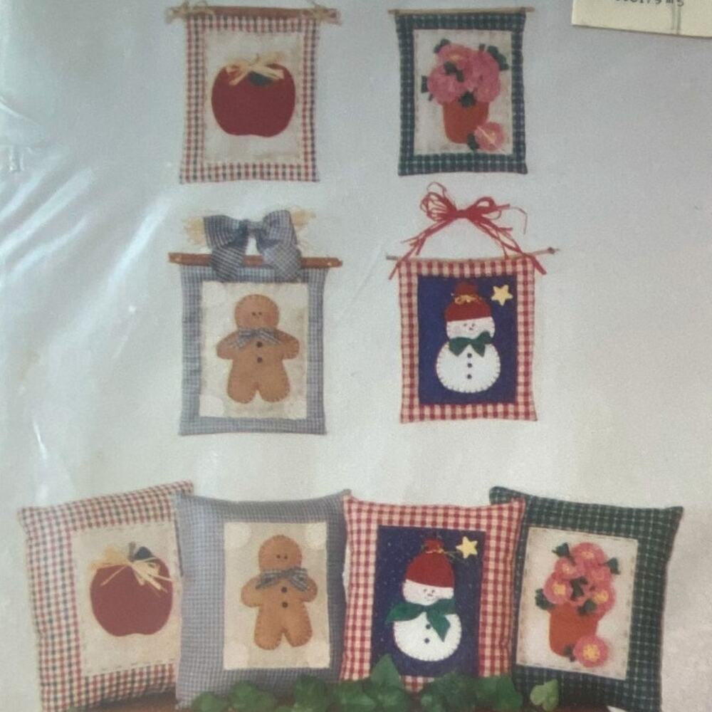 Vtg Hickory Stick and Co H214 Many Hangings Pattern Home Pillow Wall Decor